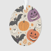 ハロウィーンと秋のパターン オーナメント (正面)