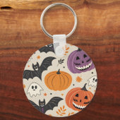 ハロウィーンと秋のパターン キーホルダー (正面)