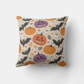 ハロウィーンと秋のパターン クッション (裏面)