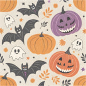 ハロウィーンと秋のパターン シール (正面)