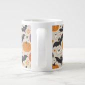 ハロウィーンと秋のパターン ジャンボコーヒーマグカップ (裏面)