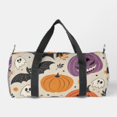ハロウィーンと秋のパターン ダッフルバッグ (裏面)