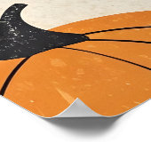 ハロウィーンと秋のパターン ポスター (角)