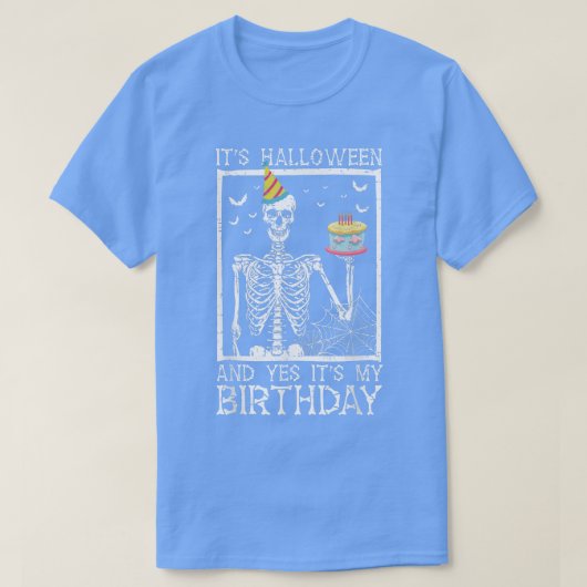 ハロウィーンとYesの私の誕生日の怠惰な衣装 Tシャツ (デザイン正面)