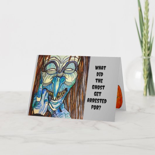 ハロウィーンなぜ幽霊は逮捕された カード (正面)