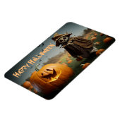 ハロウィーンにこにこしているカボチャのフォトマグネット マグネット (左側)