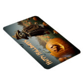 ハロウィーンにこにこしているカボチャのフォトマグネット マグネット (右側)