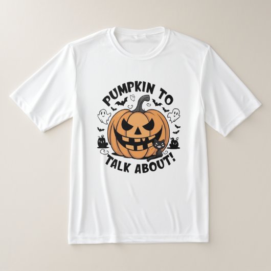 ハロウィーンについて軽食を言う Tシャツ (レイダウン)