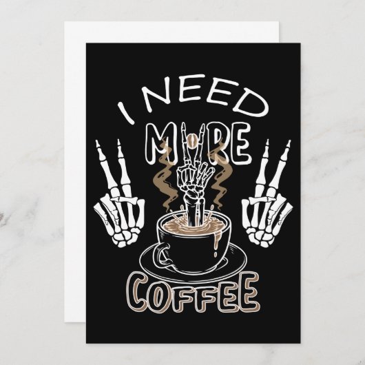 ハロウィーンにはコーヒーのプレゼントが必要だ サンキューカード (正面/裏面)