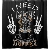 ハロウィーンにはコーヒーのプレゼントが必要だ シャワーカーテン (正面)