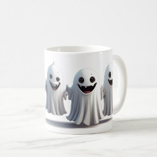 ハロウィーンに備える3匹のキャラクター幽霊友達 🦇 コーヒーマグカップ