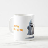 ハロウィーンに備える3匹のキャラクター幽霊友達 🦇 コーヒーマグカップ (正面左)