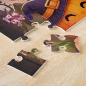 ハロウィーンに妖精の衣装を着た小さな女の子 ジグソーパズル (側面)