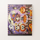 ハロウィーンに妖精の衣装を着た小さな女の子 ジグソーパズル (縦)