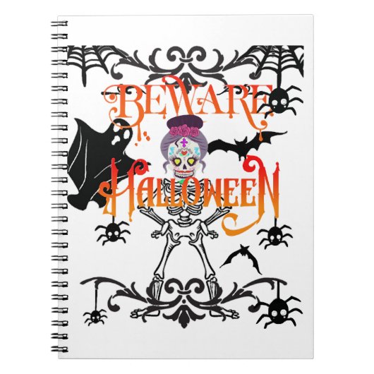 ハロウィーンに注意 ノートブック (正面)