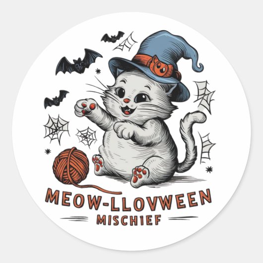 ハロウィーンのいたずら ラウンドシール (正面)