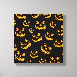ハロウィーンのおそろしい顔 キャンバスプリント