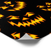 ハロウィーンのおそろしい顔 ポスター (角)