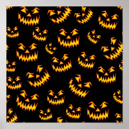 ハロウィーンのおそろしい顔 ポスター (正面)
