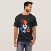 ハロウィーンのおばけグノームの幽霊のお菓子入れ 1 Tシャツ (正面フル)