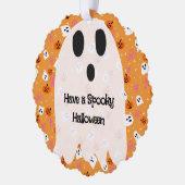 ハロウィーンのおばけ オーナメントカード (左)