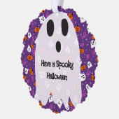 ハロウィーンのおばけ  オーナメントカード (左)