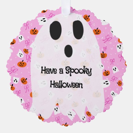 ハロウィーンのおばけ オーナメントカード (正面)
