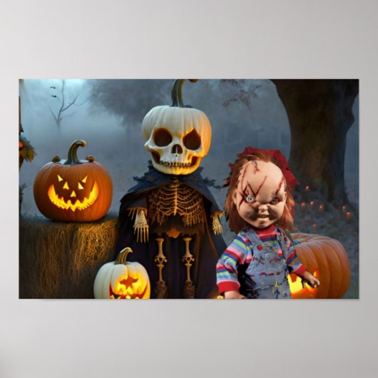 ハロウィーンのおばけ ポスター (正面)
