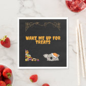 ハロウィーンのおやつらのための眠い動物！クラシック スタンダードランチョンナプキン (インサイチュ)