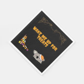 ハロウィーンのおやつらのための眠い動物！クラシック スタンダードランチョンナプキン (角)