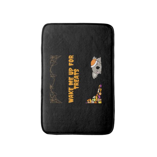 ハロウィーンのおやつらのための眠い動物!クラシック バスマット (正面縦)