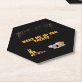 ハロウィーンのおやつらのための眠い動物！クラシック ペーパーコースター (アングル)