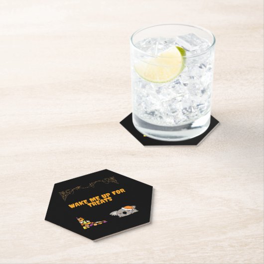 ハロウィーンのおやつらのための眠い動物！クラシック ペーパーコースター (インサイチュ)