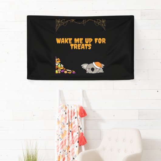 ハロウィーンのおやつらのための眠い動物！クラシック 横断幕 (インサイチュ)
