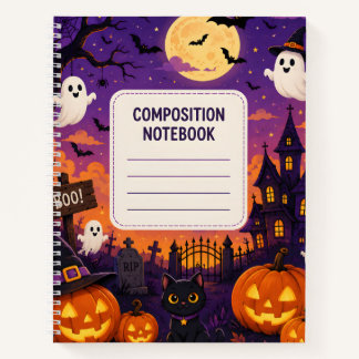 ハロウィーンのお化けのコンポジションノート ノートブック