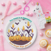 ハロウィーンのお化けトウモロコシ畑 ペーパープレート (パーティー)