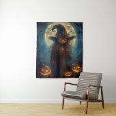 ハロウィーンのお化け屋敷のかかし タペストリー (インサイチュ)
