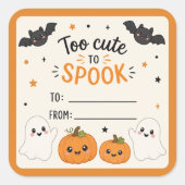 ハロウィーンのお菓子に貼って可愛いステッカー スクエアシール (正面)