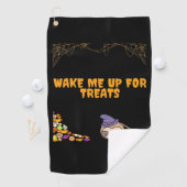 ハロウィーンのお菓子の準備ができて眠いナマケモノ！クラシックT ゴルフタオル (インサイチュ)