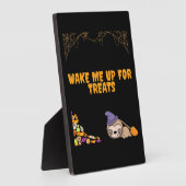 ハロウィーンのお菓子の準備ができて眠いナマケモノ！クラシックT フォトプラーク (側面)