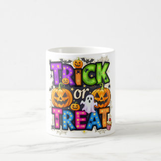 ハロウィーンのお菓子をちょうだい幽霊とカボチャのマグカップ コーヒーマグカップ