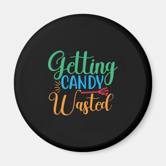 ハロウィーンのお菓子を無駄にした誕生日 マグネット (正面)
