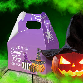 ハロウィーンのお菓子箱 デザインパンプキンと魔女の帽子 フェイバーボックス