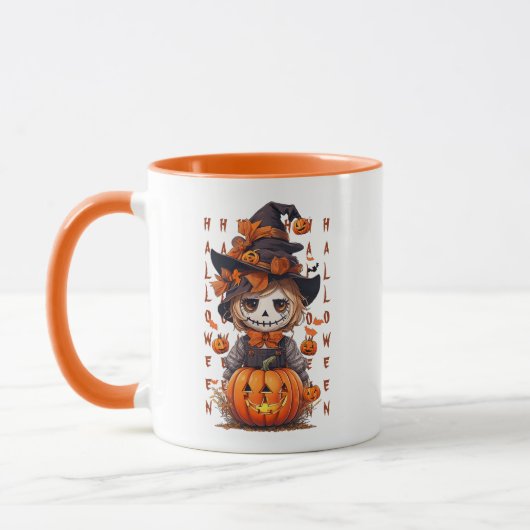 ハロウィーンのかかしマイク マグカップ (左)