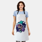 ハロウィーンのかかし エプロン (着用した状態)