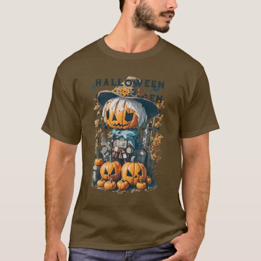 ハロウィーンのかかし Tシャツ (正面)
