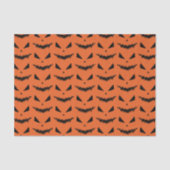 ハロウィーンのかぼちゃの黒い顔 オレンジ 薄葉紙 (正面)
