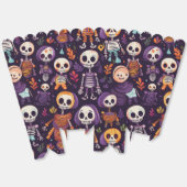 ハロウィーンのかわいいスケルトン フェイバーボックス (見開き)