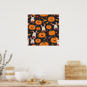 ハロウィーンのかわいいポスター ポスター (キッチン)