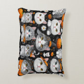 ハロウィーンのかわいい猫枕 アクセントクッション (裏面(縦))